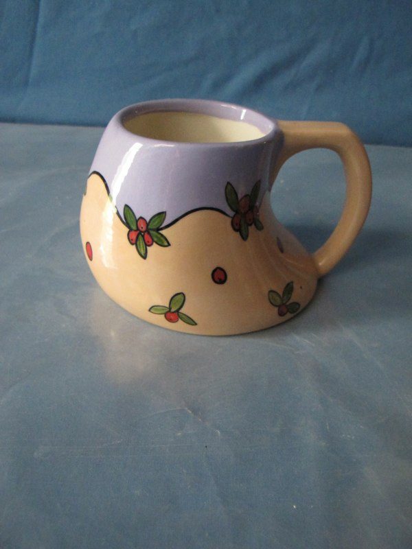 duncan 2131 wonky cup   3"H,5"W,4"D  bisqueware