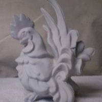 arnels 13A deco rooster (DB 208)  bisqueware