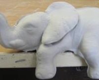 scioto 2462 sml shelf sitter elephant  (EP 18)  bisqueware