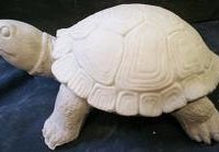 gare 2624/2625 turtle w/removal shell (FR 12)  11"L  bisqueware
