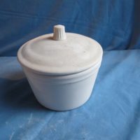 Duncan 591B margarine container Low fire bisque