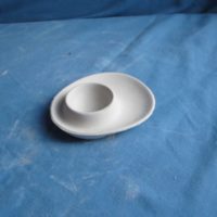 crator egg cup Low fire bisque